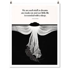 Shakespeare Literary Art Print The Tempest Quote Shakespeare Etsy Literary Posters The Tempest Quotes Book Lovers Gifts