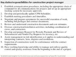 In order to ensure your professional resume will support your goals, use this senior project manager job description to inform what you should highlight on. Construction Project Manager