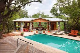 35 Brilliant And Inspiring Patio Ideas For Outdoor Living And Entertaining Pool House Designs Outdoor Kitchen Design Pool Houses