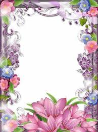 Pin By Sharon On Frames Flower Frame Flower Border Borders For Paper