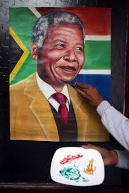 Painting Late South African President Nelson Editorial Stock Photo