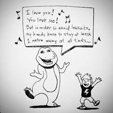 Barney The Dinosaur Black And White Barney The Careful Dinosaur Funny Cartoons Black And White Cartoon Barney