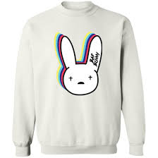750 x 1000 jpeg 50 кб. Bad Bunny Merch Bad Bunny Logo Sweatshirt White New Tshirt Us