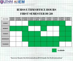 New Updated Duty Roster Of Iemss Uthm Iem Uthm Student Section Facebook