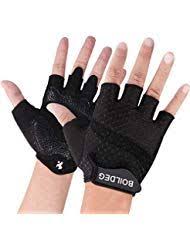 Boildeg Fahrradhandschuhe Fingerlos Fitness Handschuhe Atmungsaktiv Rutschfestes Stossdampfende Radsporthand Fitness Handschuhe Fahrradhandschuhe Frauen Fahrrad