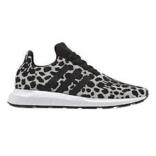 Black And White Leopard Print Shoes New Leopard Design Adidas Run Swift Womens Shoes With Hundreds Of Beautiful Swarovski Crystals Perfectly Placed By H Casual Shoes Women Shoes Leopard Adidas