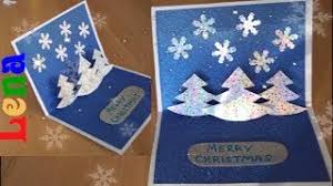 Kleine blumen aus papier falten. Weihnachtskarte Mit Weihnachtsbaum Basteln Pop Up Cristmas Card With Christmas Trees Youtube