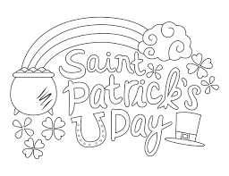 Printable holiday coloring pages for children to print and color. Printable Saint Patrick S Day Coloring Page