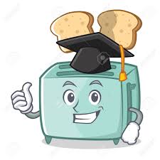 Style De Dessin Anime De Personnage De Grille Pain De Graduation Clip Art Libres De Droits Vecteurs Et Illustration Image 87529831