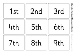 Simple Ordinal Number Flash Cards Sb11568 Sparklebox Ordinal Numbers Flashcards Number Flashcards