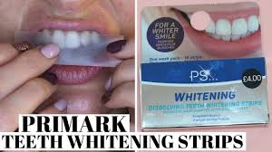 The most common requires you to put the strip on your teeth for about half an hour and then remove it. Primark Dissolving Teeth Whitening Strips First Impression Demo Youtube