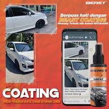 Terdapat dua jenis filem yang penulis tahu setakat ini, glass coating dan ceramic coating. Coating Beast
