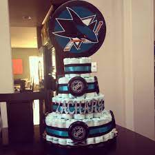 San Jose Sharks Diaper Cake Shark Baby Shower Baby Shower Diaper Parties