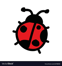 Cute ladybug drawing isolated icon Royalty Free Vector Image