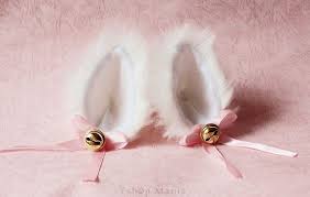 promotion white long fur inner white cat ears hair by eshopmania 13 99 ear hair animal costumes neko ears