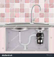 food waste disposer vector realistic