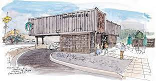 Starbucks Drive Through Concept Design Modlar Com Drive Thru Coffee Container House Design Restaurant Architecture