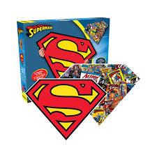 In the late 1800s, simply cut solid wood jigsaw puzzles made by leading lithographers such as mclaughlin brothers (new york city) celebrated american achievements like warships, steamboats, or teddy roosevelt charging up the hill in cuba. Aquarius Dc Comics Superman Logo And Collage Double Sided Shaped Jigsaw Puzzle 600 Pcs