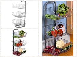3 Tier Metal Vegetable Fruit Storage Rack Stand Basket Kitchen Pantry Shelf New Fruit Storage Pantry Shelf Kitchen Pantry