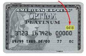American express®cardsecurity features all american express account numbers are embossed and startwith 37 or 34. Credit Card Code Information