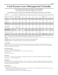 Ever wondered how the lawn care nut started throwing down milorganite? Pdf Cool Season Lawn Management Calendar
