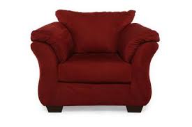 ashley darcy red chair red chair mathis brothers furniture furniture