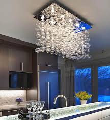 Kwoking lighting tiffany ceiling lights stained glass hanging lamp with green cone shade semi flush mount ceiling light for living room, hallway, kitchen 4 sides 5.0 out of 5 stars 3 $56.23 $ 56. Rectangular Base Bubble Glass Chandelier Ceiling Lights Sofary