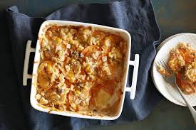 Casserole De Fruits De Mer En Croute Gratin Patate Douce Gratin De Patate Recettes De Cuisine