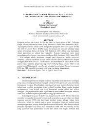 Jurnal ilmu administrasi bisnis, vol. Pdf Pengaruh Roe Dan Der Terhadap Harga Saham Perusahaan Kertas Di Bursa Efek Indonesia