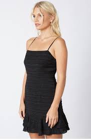 A Night Out Begins Perfectly With The Isabella Black Ruffle Mini Dress This Flirty Little Dress Is Shaped From Soft Wo Black Bohemian Dress Dresses Mini Dress