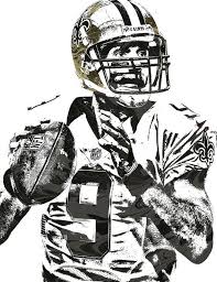 Drew Brees New Orleans Saints Pixel Art 1 Art Print By Joe Hamilton New Orleans Saints Pixel Art Football Art
