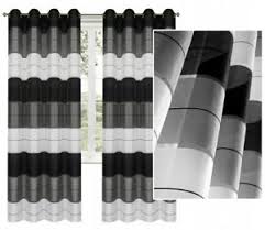 Kitchen country curtains country kitchen curtains are the perfect fit for most kitchens. Grey And White Curtains For Sale Ebay