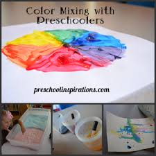 color mixing with preschoolers preschool inspirations