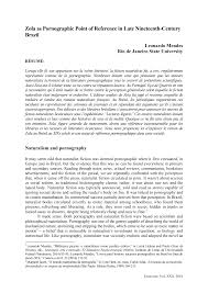 Zola as Pornographic Point of Reference in Late Nineteenth-Century Brazil