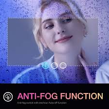 Apmir Rectangular Frameless RGB Backlit and LED Frontlit Anti-Fog Wall  Bathroom Vanity Mirror 32" X 24"