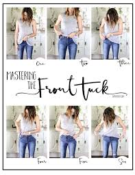Blog Cotton Stem Front Tuck Shirt Tucked In Shirt Outfit Mom Outfits