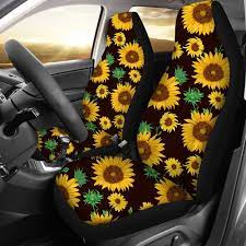 Seat covers can also increase. 2pcs Set Auto Car Seat Covers Front Full Sunflower Printing Cushion Four Seasons General Universal Fit Truck Van Suv Seat Protector Covers Walmart Com Walmart Com