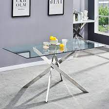 Maybe you would like to learn more about one of these? Daytona Clear Glass Dining Table In With Chrome Legs Sale