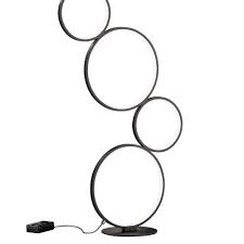 And i am glad i went with a lamp where i can hide the power cable inside of one of the legs as others have noticed, turning on the lamp switch can be a little tricky, but not a major hindrance at all. Led Floor Lamp In Ring Design Dimmable Via Switch