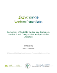 Je souhaiterais voir un exemplaire de lettre de motivation avec prétention salariale. Pdf Indicators Of Social Exclusion And Inclusion A Critical And Comparative Analysis Of The Literature