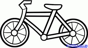 Lets start by drawing two horizontal lines for the top part of the bike. Draw Bike For Kids Novocom Top
