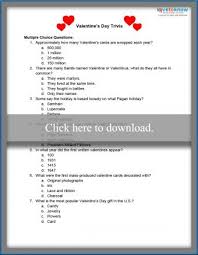 If you paid attention in history class, you might have a shot at a few of these answers. Valentine S Day Printable Trivia Questions Lovetoknow