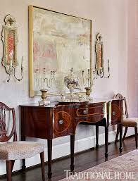 Nashville Home Filled With Harmonious Hues Dining Room Decor Traditional Decor Buffet Decor