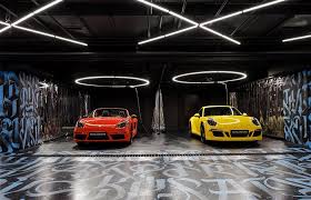 Black Star Car Wash By Gretaproject An Underground Space Featuring The Calligraphy Composition And Ligh Car Showroom Design Garage Design Car Showroom Interior