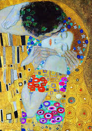 Neatly taped up on the back. The Kiss Painting By Gustav Klimt