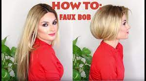 Keep it short for a fuller bodied look. How To Fake Short Hair Faux Bob Youtube