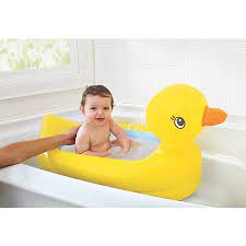 As baby grows out of the sling, the tub has a comfortable recline and support so that baby will sit comfortably without sliding. Sites Asda Site Baby Bath Tub Inflatable Duck Tub Bath Time Fun