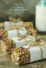 Dried Cherry And Almond Energy Bars Recipe Energy Bars Cafe Food Dried Cherries