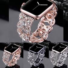 Though it has a regular buckle rather than the elegant tapered leather: For Apple Watch Bling Diamond Band Iwatch Women Series 6 5 4 3 2 38 42 40 44 Mm Ebay