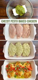 Cheesy Pesto Baked Chicken Recipe In 2020 Low Carb Dinner Recipes Recipes Easy Chicken Dinner Recipes